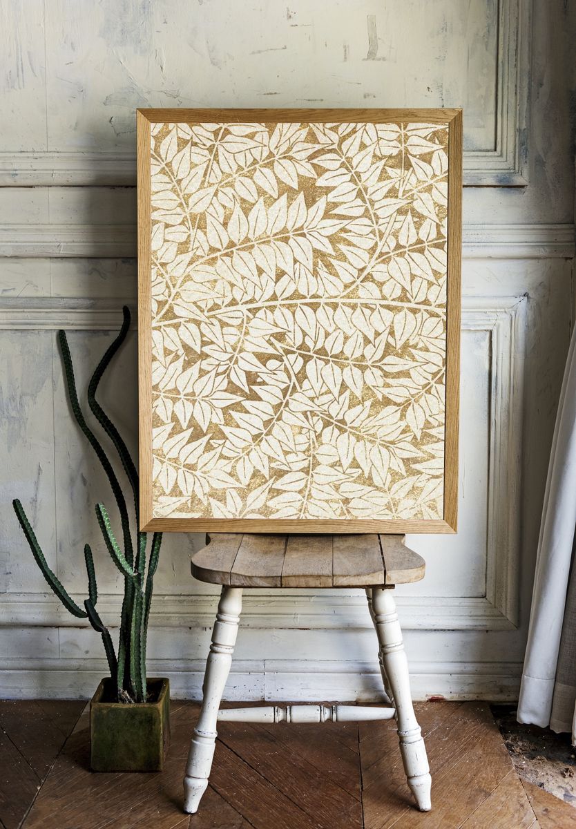Botanical Leaves Pattern — Bohemian Print. — room view 1