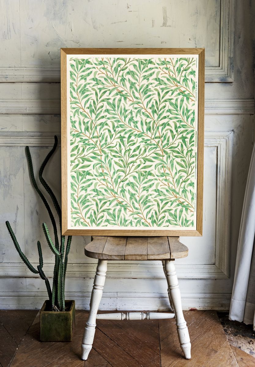 Botanical Leaf Pattern Poster. room preview