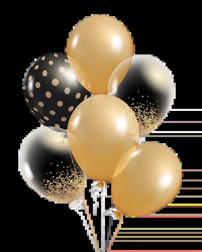 Gold and Black Balloons Poster. poster