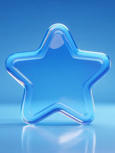 Blue Glass Star Poster. poster print