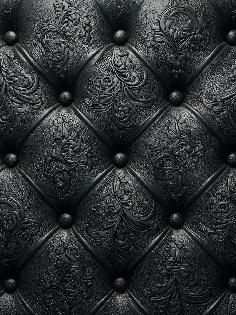 Elegant Black Leather Texture Poster. poster detail