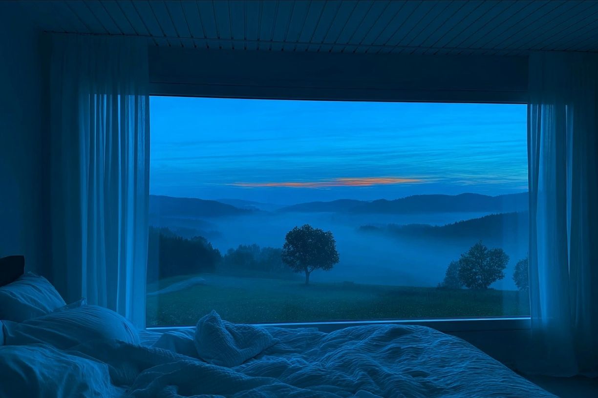 Serene Blue Landscape — Photography Print. poster detail