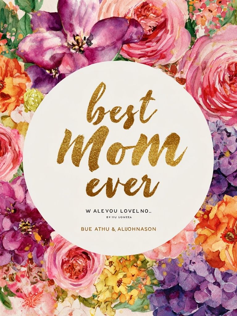Best Mom Ever — Floral Print. poster detail