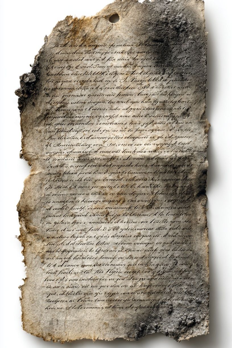 Burnt Manuscript Texture Print. poster — photography art