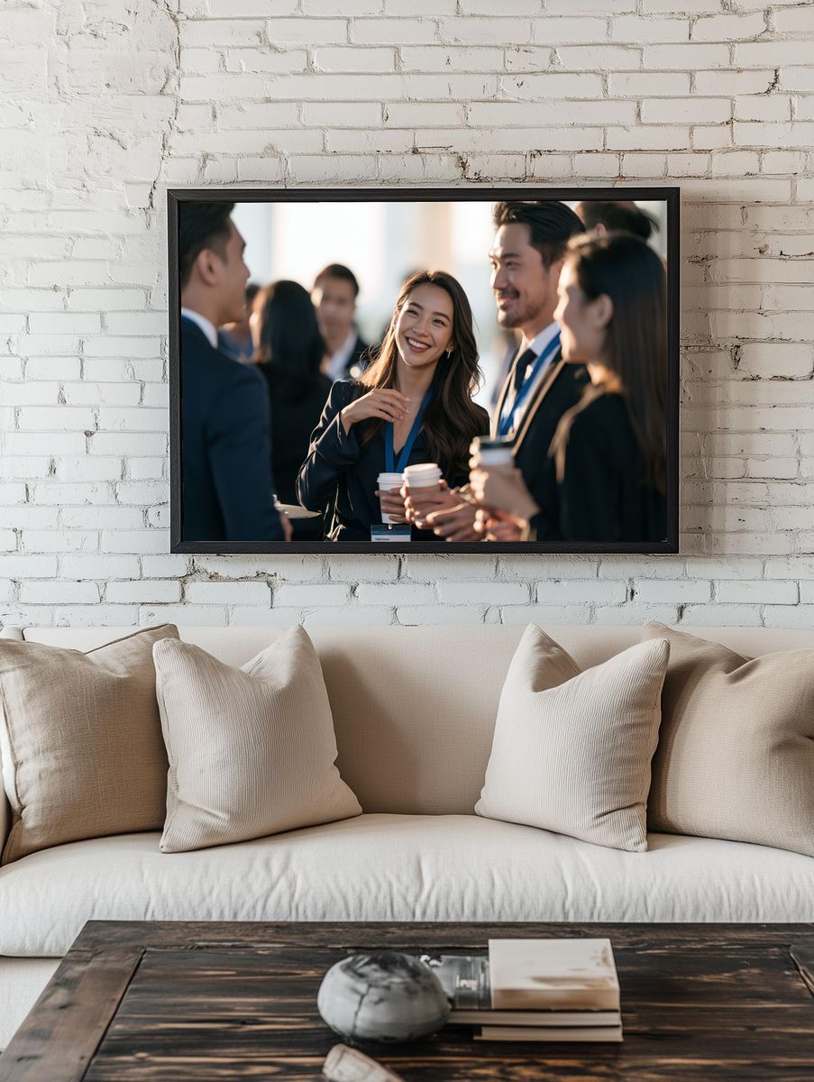 Business Networking Portrait Poster. — room view 1