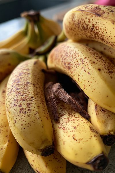 Bananas with Spider Photography Poster. poster