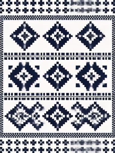 Geometric Indigo Pattern Poster. poster — bohemian art