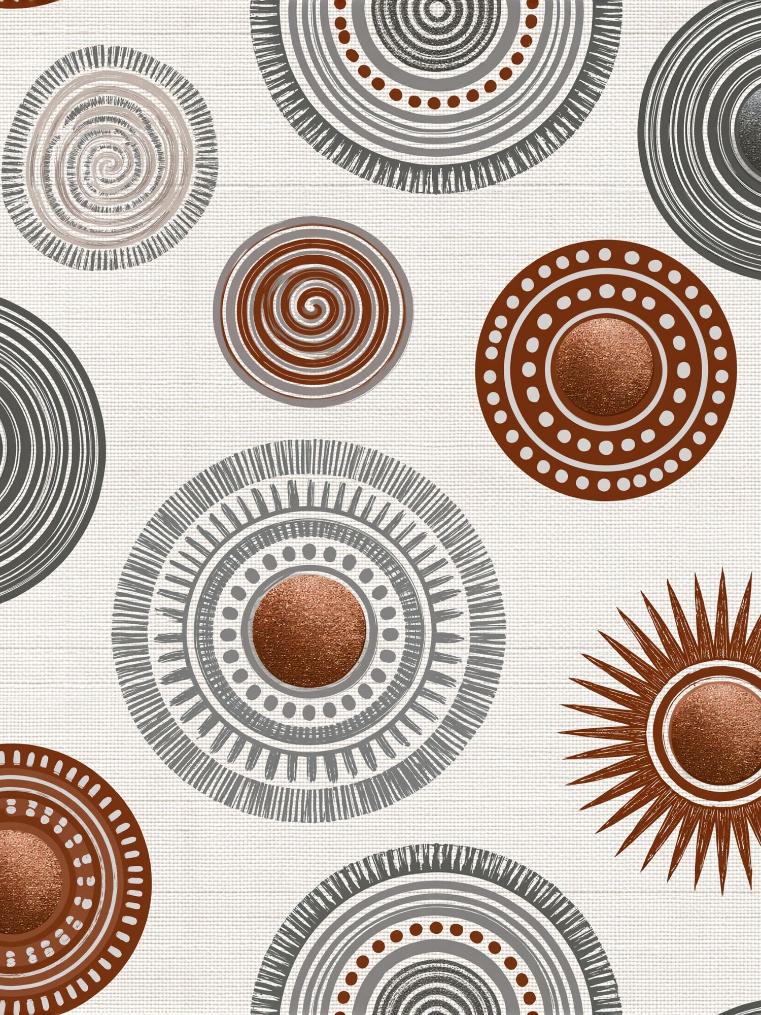 Boho Circle Pattern Print. poster detail