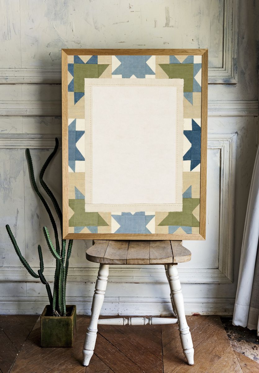 Patchwork Quilt Border Print. — room view 1