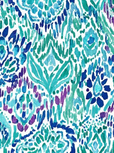 Watercolor Ikat Pattern Print.