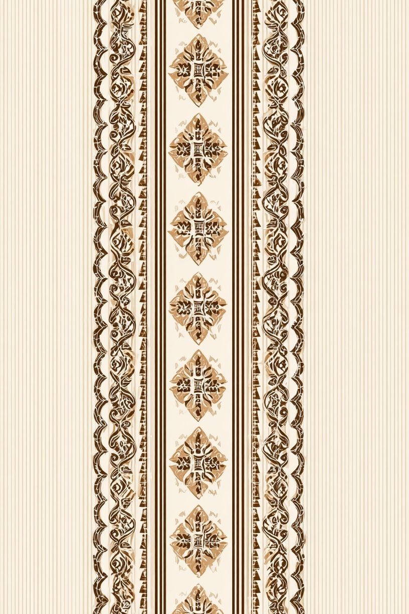 Ornamental Beige Pattern Print. poster — bohemian art