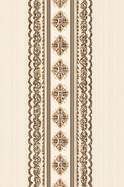 Ornamental Beige Pattern Print. poster
