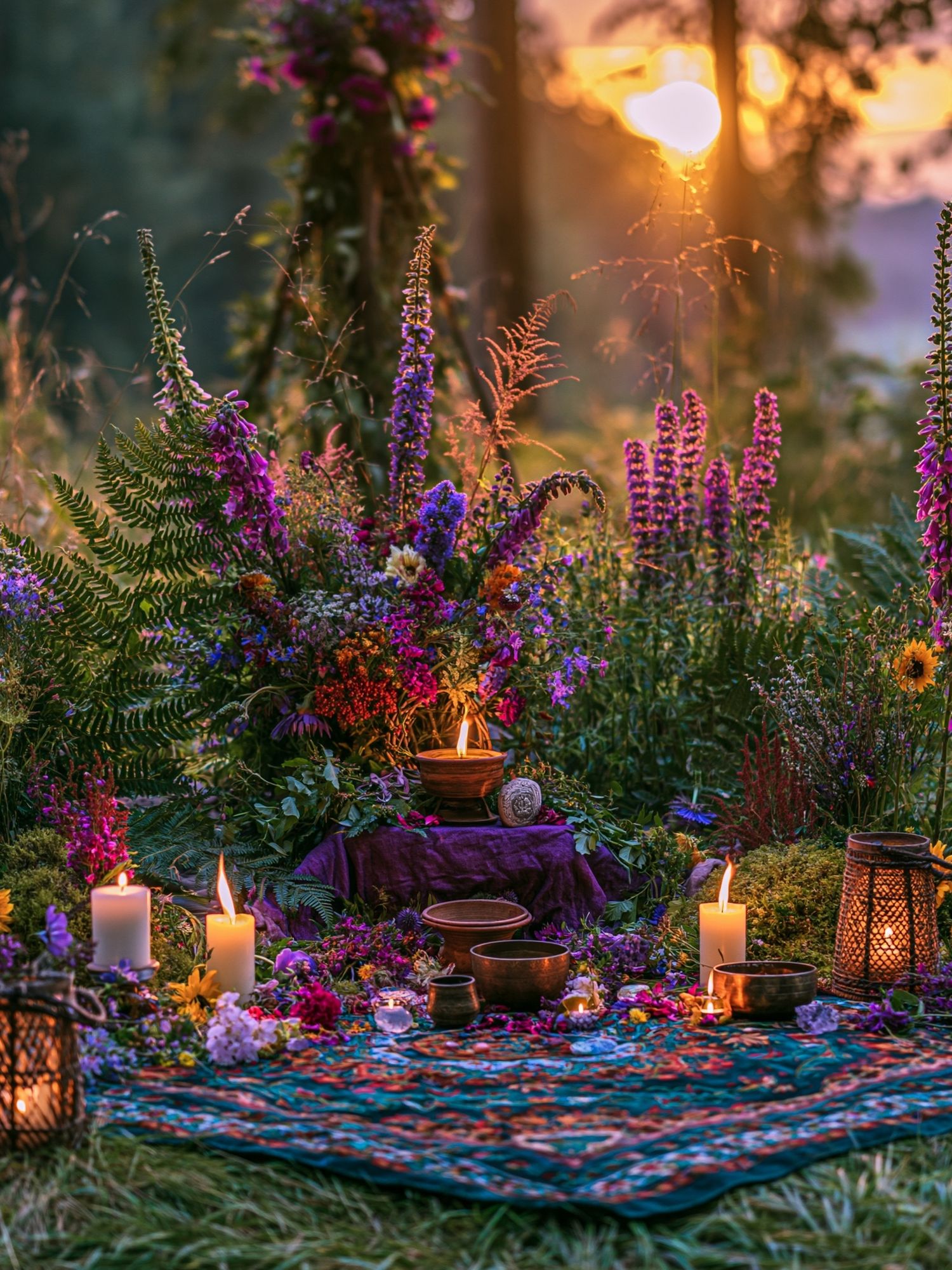 Enchanted Wildflower Ritual Poster. poster — bohemian art