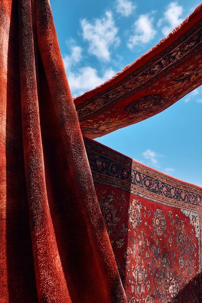 Red Persian Rugs Sky Poster.