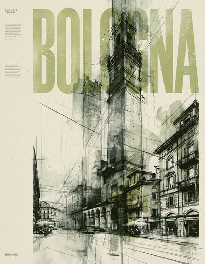 Bologna Urban Sketch Poster.