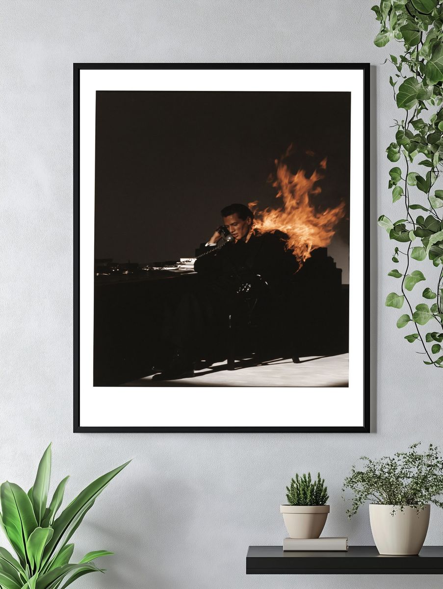 Burning Office Portrait Poster. — room view 4