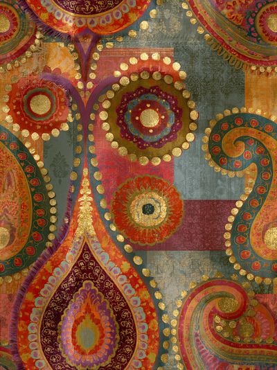 Ornate Paisley Mosaic Poster.