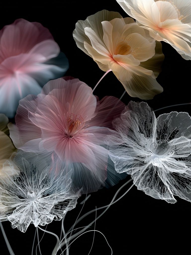 Ethereal Floral Bloom Print. poster detail