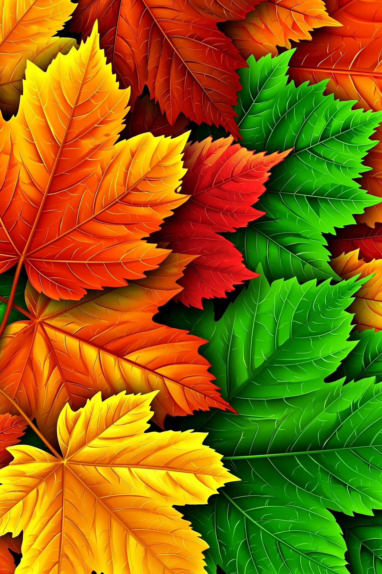 Autumn Maple Leaves Botanical Print. poster detail