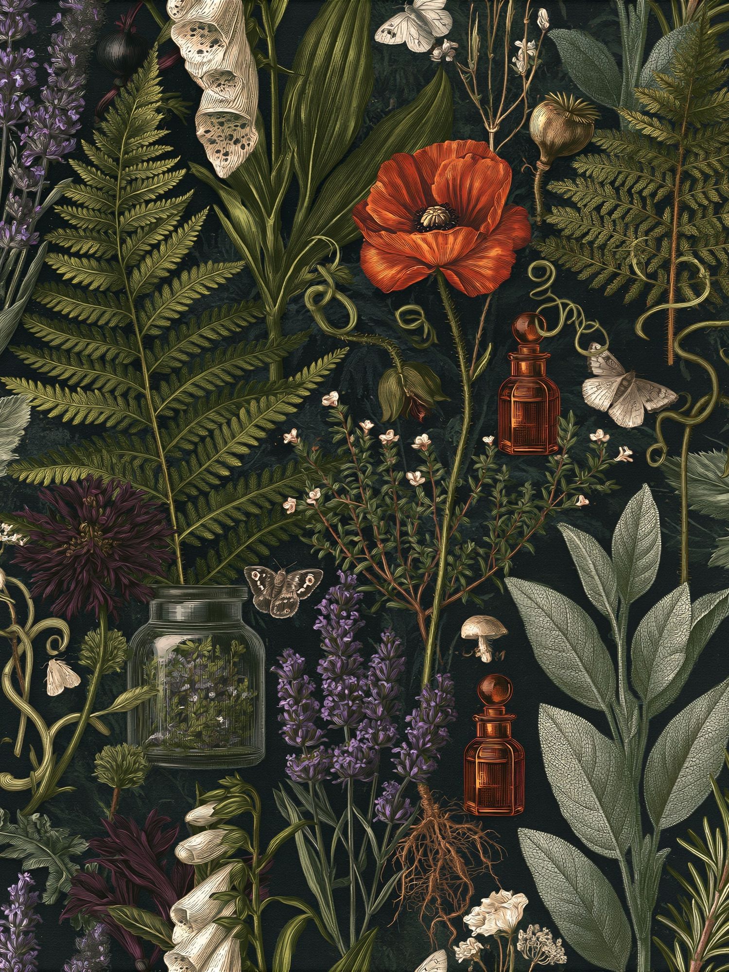 Botanical Apothecary Garden Poster. poster detail