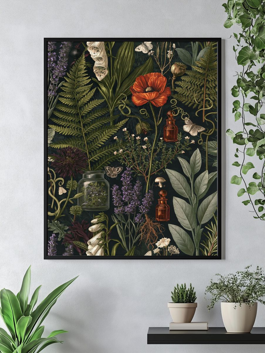 Botanical Apothecary Garden Poster. — room view 4