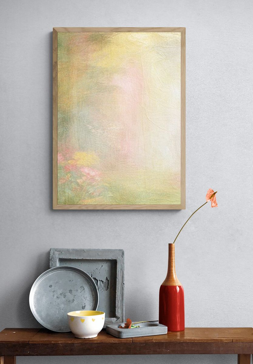 Pastel Floral Texture Print. — room view 3