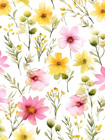 Wildflower Meadow Watercolor Print.