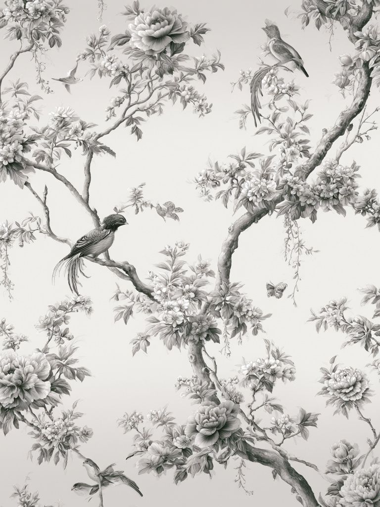Birds and Blossoms Botanical Print. poster — botanical art