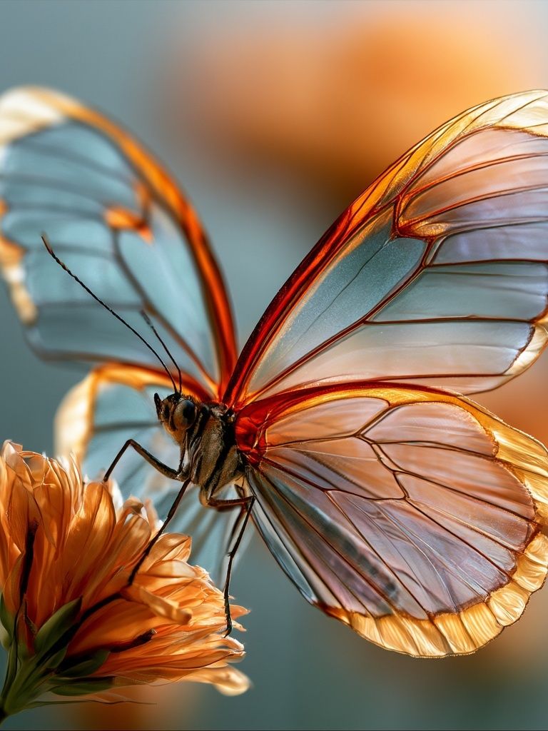 Translucent Butterfly Botanical Print. poster detail