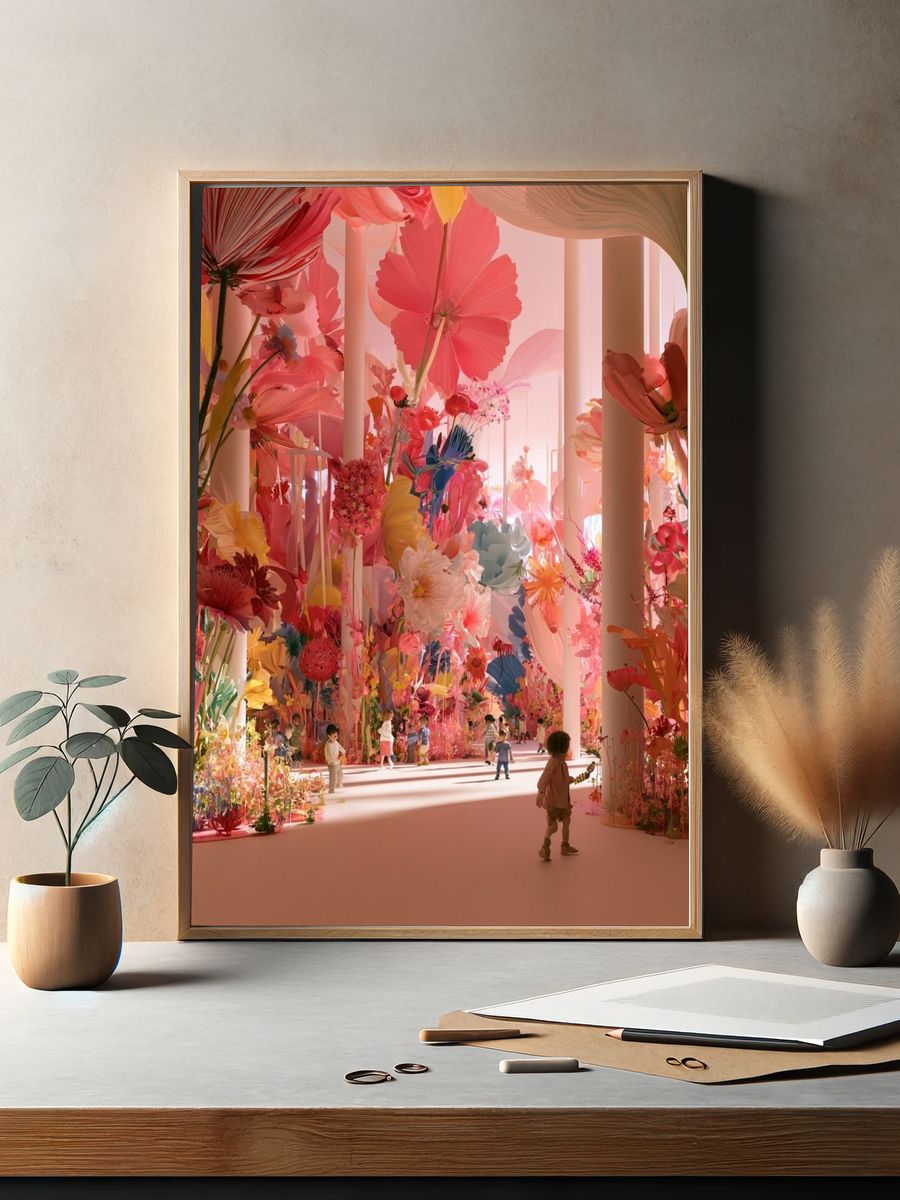 Dreamy Floral Garden Print. — room view 2