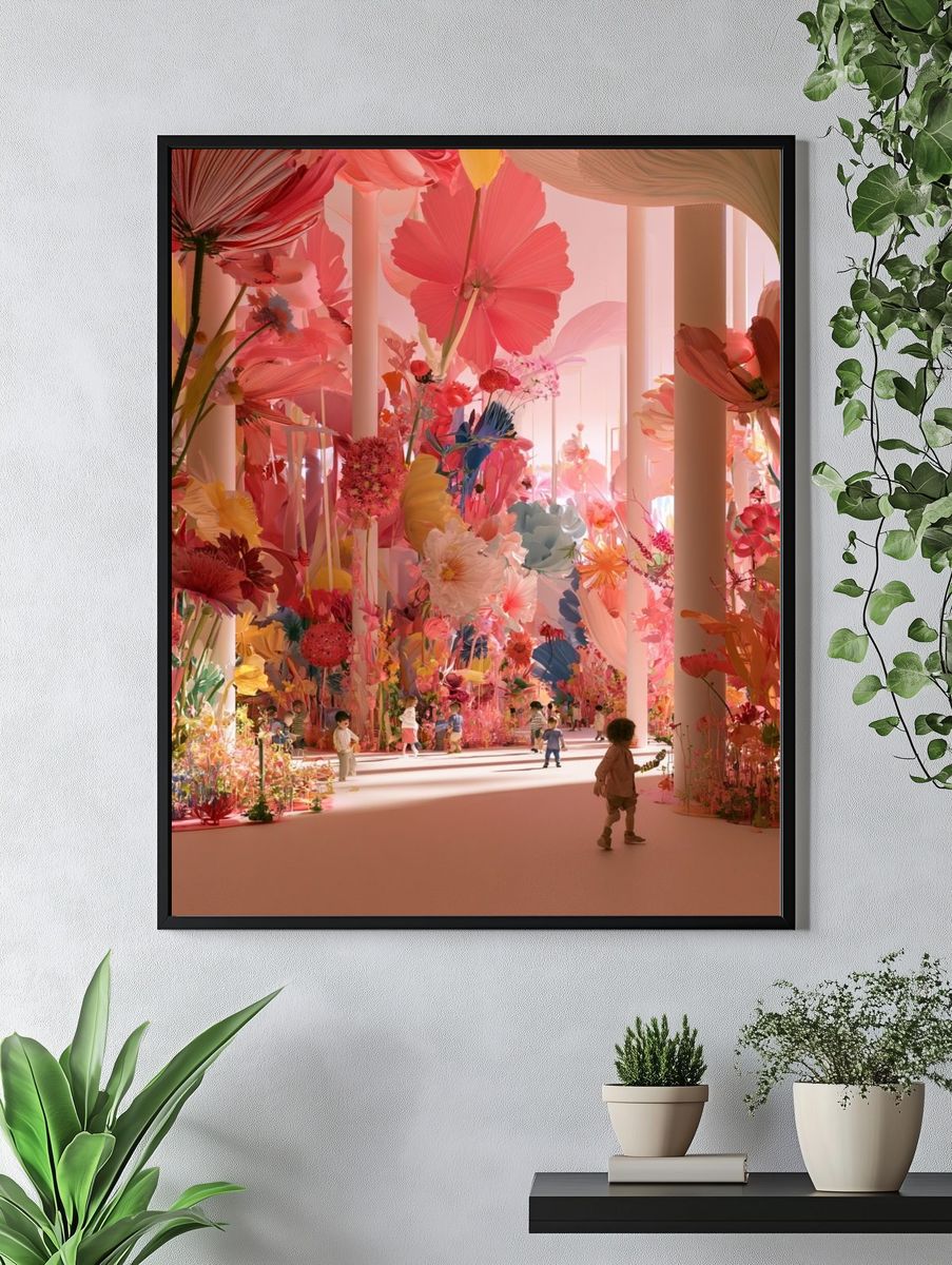 Dreamy Floral Garden Print. — room view 4