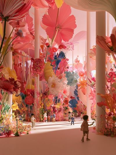 Dreamy Floral Garden Print. poster