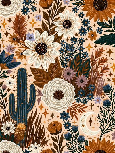 Desert Wildflower Botanical Print.