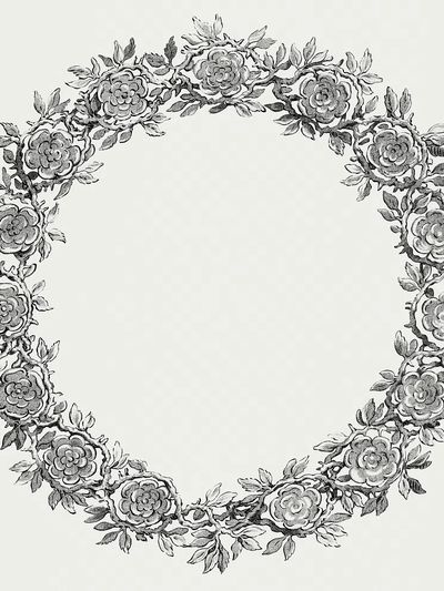 Floral Wreath Maria met Christuskind. poster