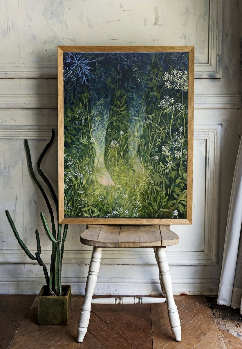 Forest Path Botanical Print. — room view 1