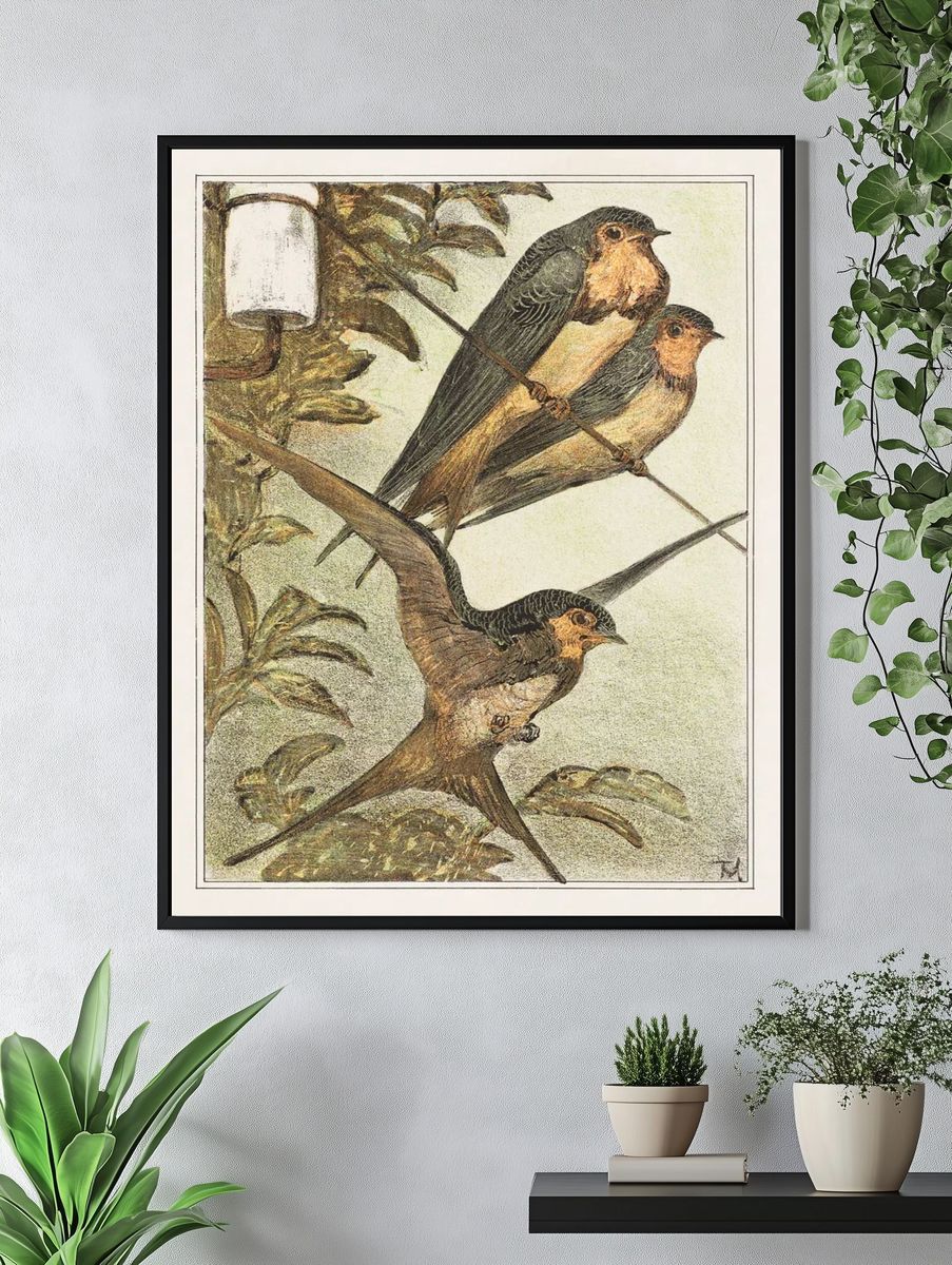 Drie zwaluwen (1878–1910) print high. — room view 4