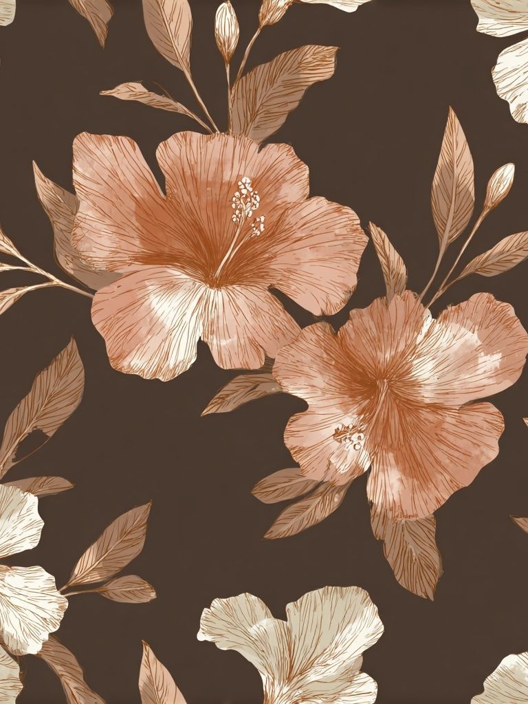 Tropical Hibiscus Floral Print. poster — botanical art