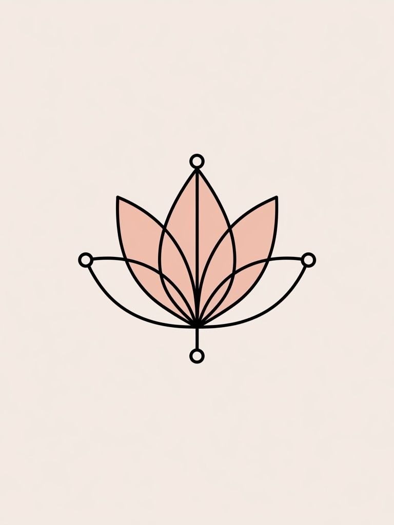 Lotus Line Art Poster. poster detail