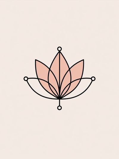 Lotus Line Art Poster. poster