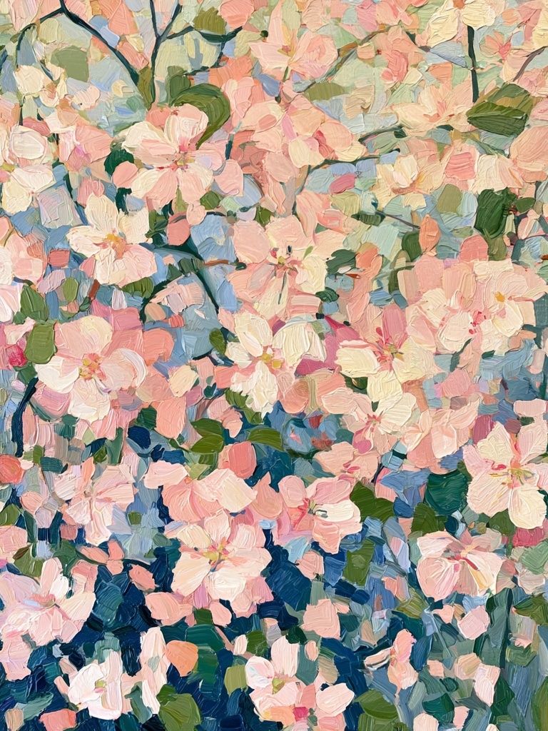 Blush Blossom Garden Fine-Art Print. poster detail