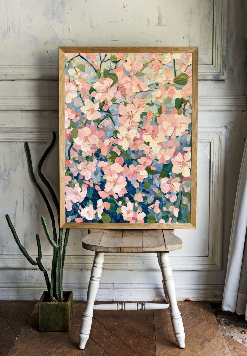 Blush Blossom Garden Fine-Art Print. room preview