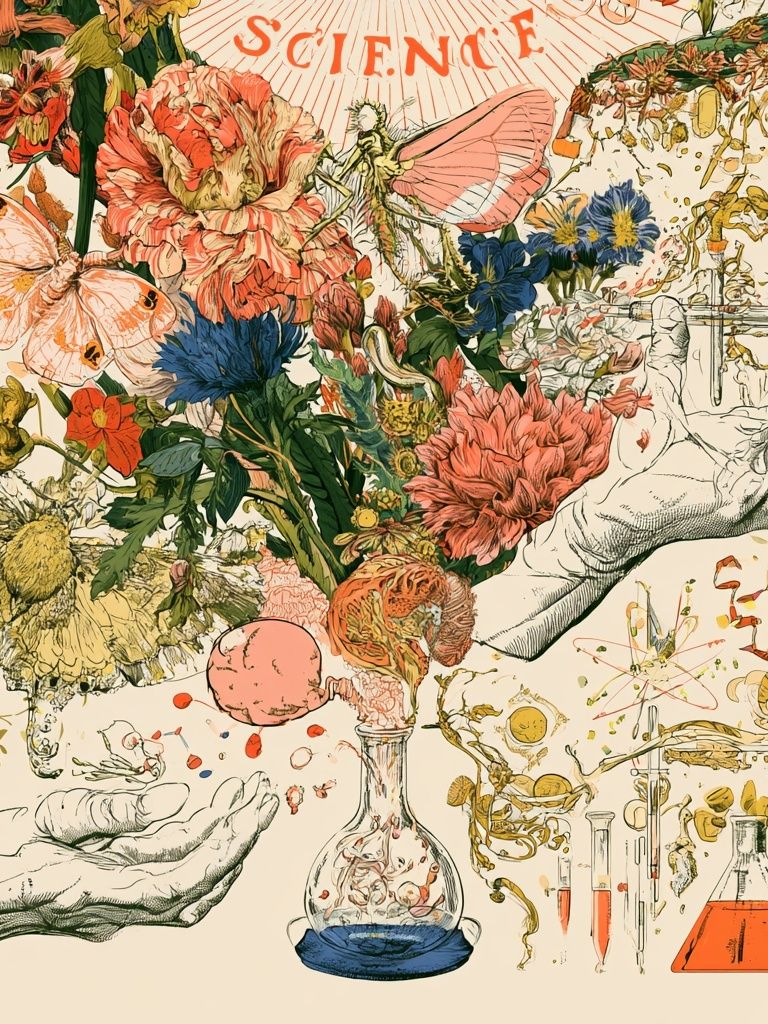 Botanical Science Illustration Poster. poster — botanical art