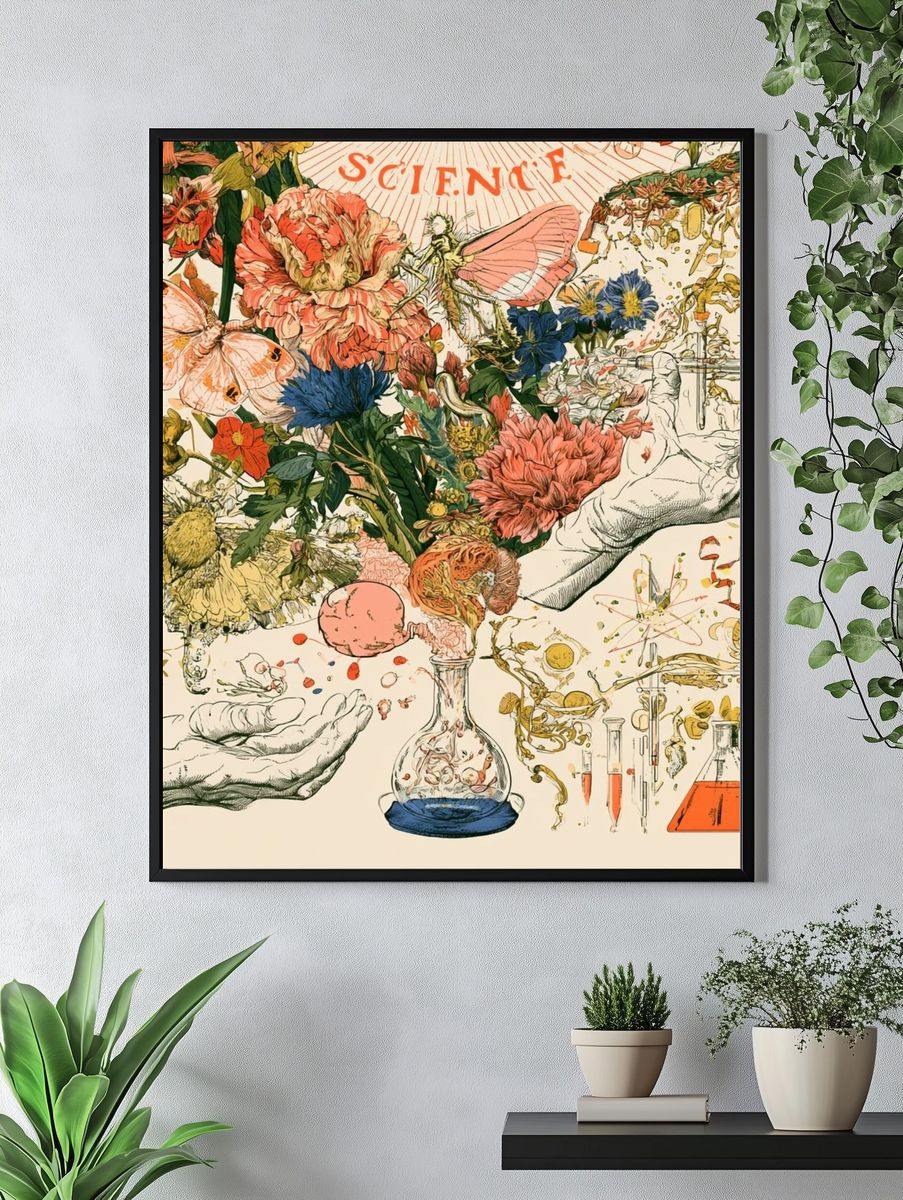 Botanical Science Illustration Poster. — room view 4