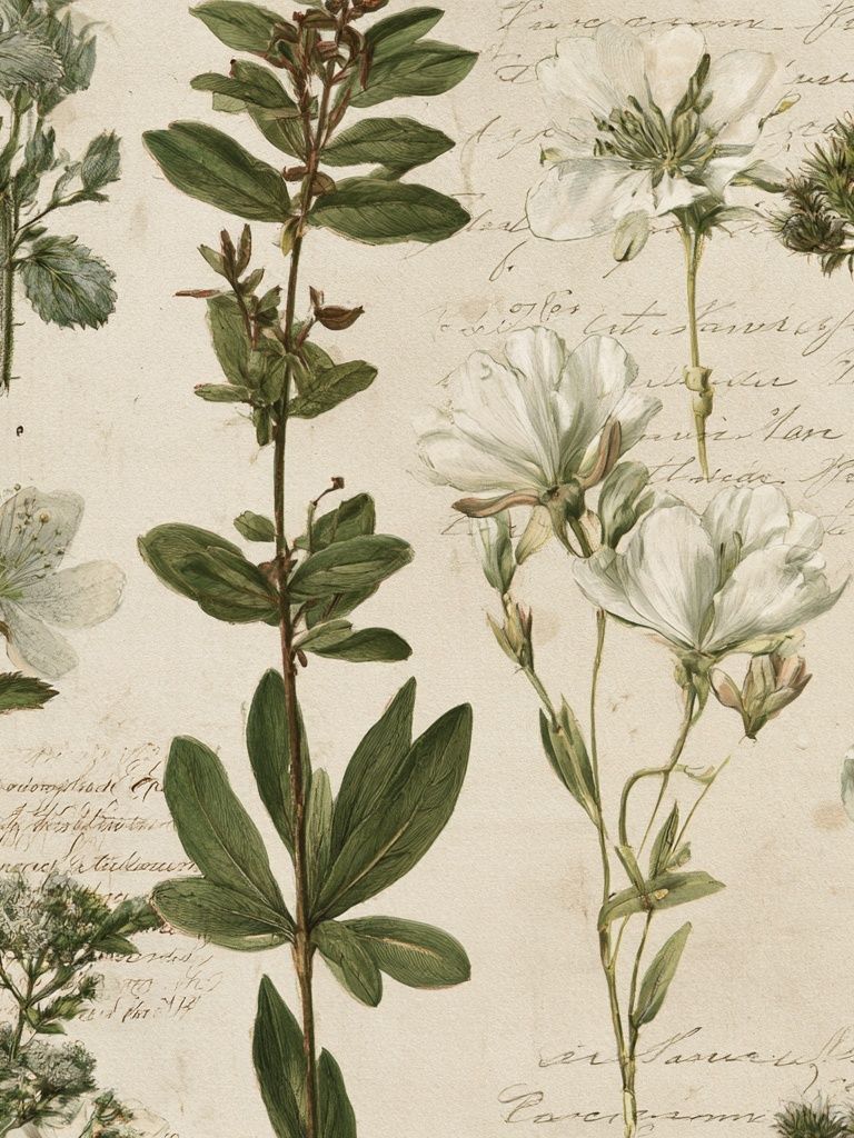 Vintage Botanical Study Poster. poster — botanical art