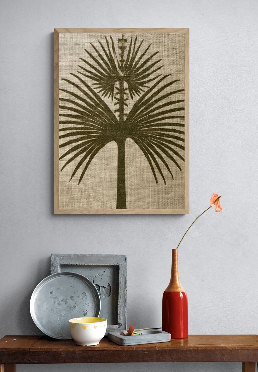 Palm Silhouette Botanical Print. — room view 3