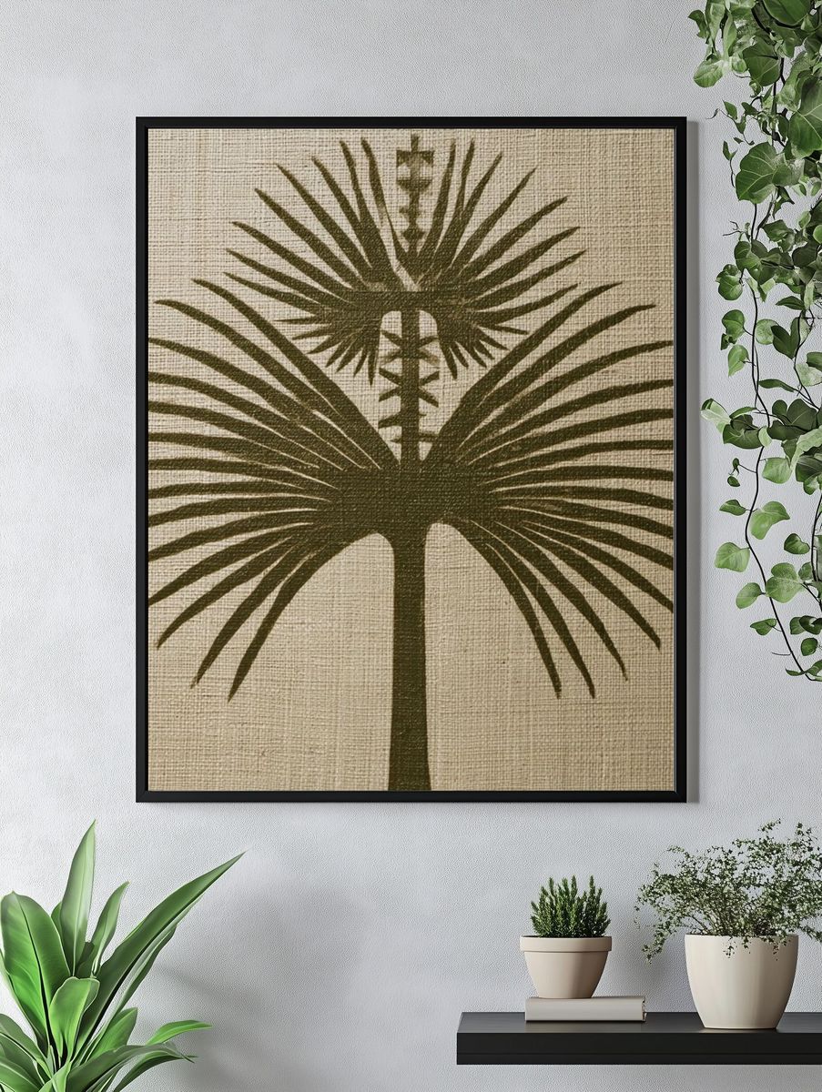 Palm Silhouette Botanical Print. — room view 4