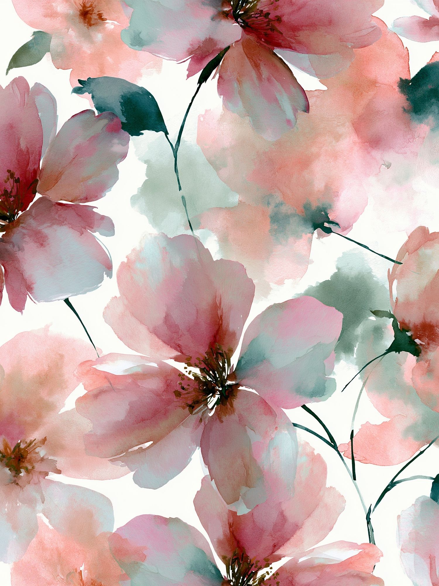 Pastel Blossom Watercolor Poster. poster detail