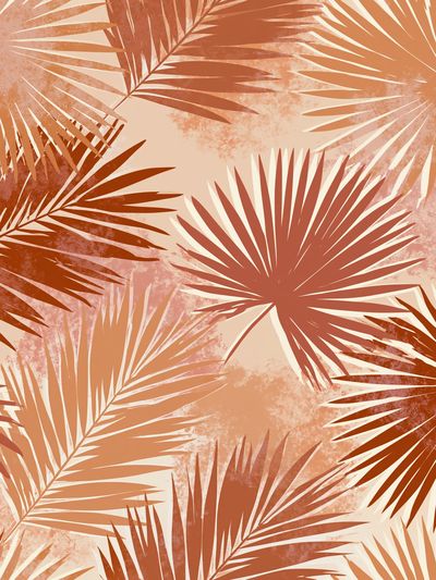 Tropical Palm Leaves Botanical Print. poster