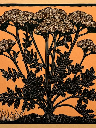 Wildflower Silhouette Illustration Poster. poster
