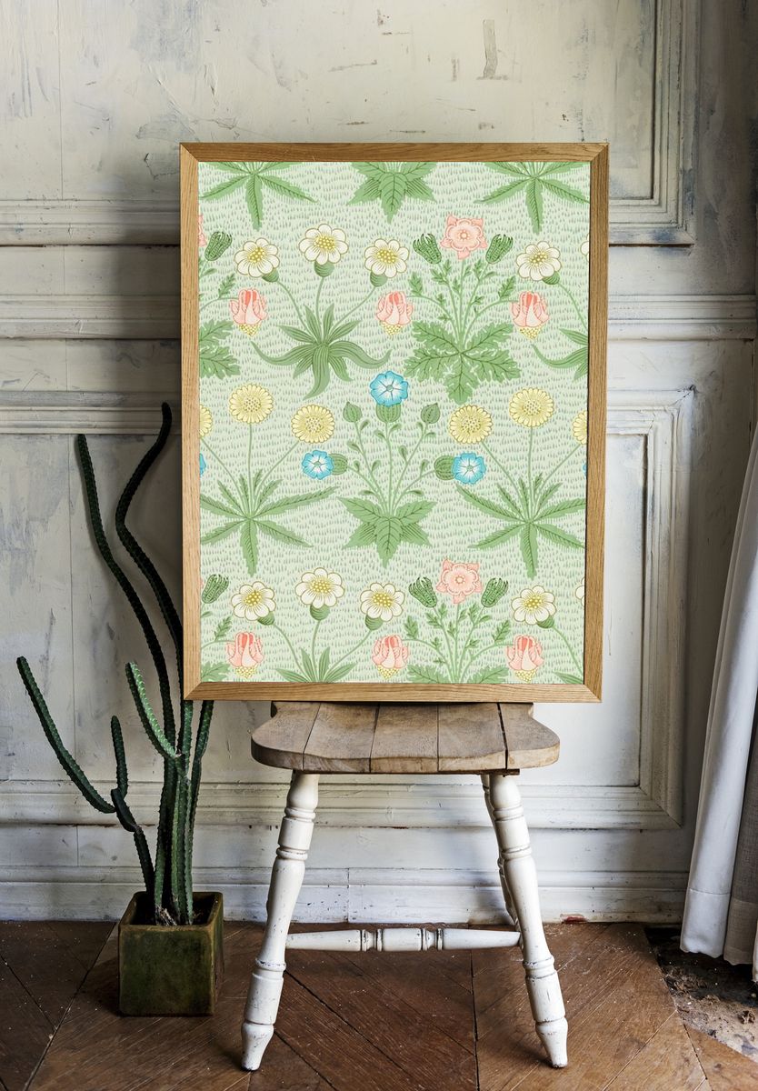 Botanical Repeat Pattern Print room preview